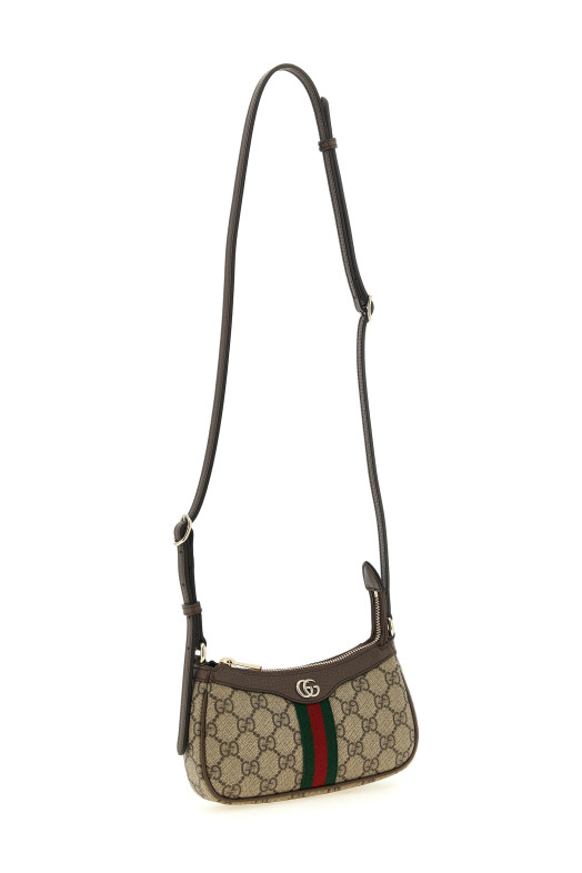 'Mini Ophidia' shoulder bag Beige
