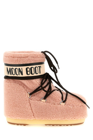 Icon Low Fleece ankle boots Pink