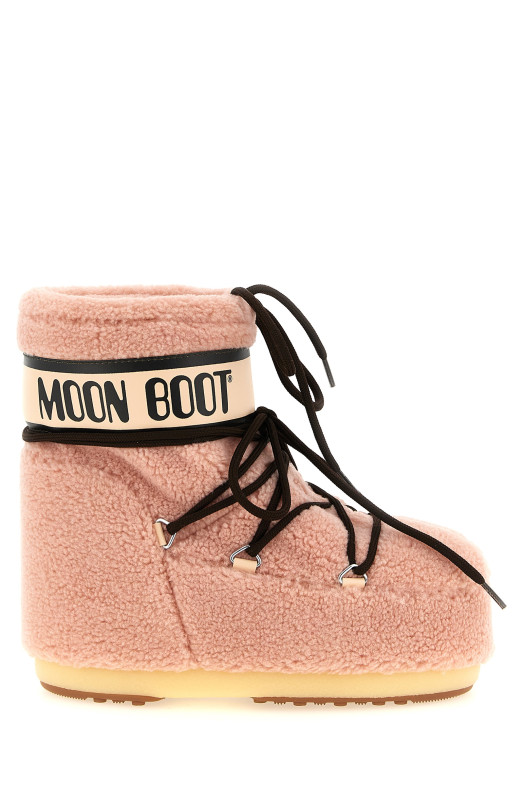 Icon Low Fleece ankle boots Pink