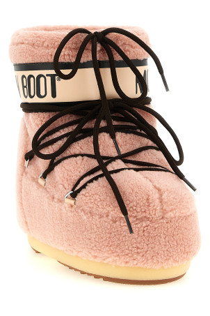 Icon Low Fleece ankle boots Pink
