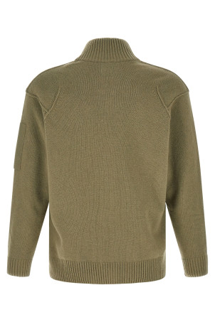 'Lambswool GRS' cardigan with Lens detail Green