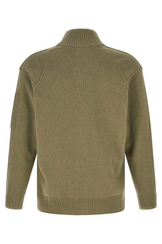 'Lambswool GRS' cardigan with Lens detail Green