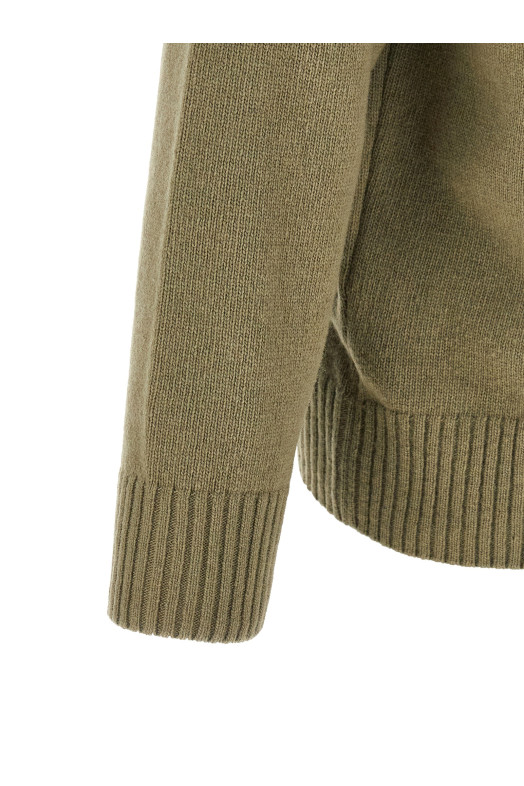 'Lambswool GRS' cardigan with Lens detail Green