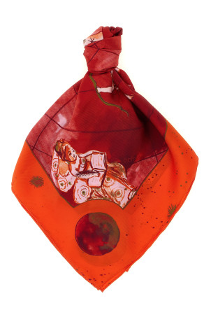 'Zodiac Flag' scarf Red