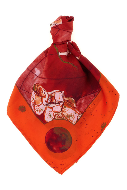 'Zodiac Flag' scarf Red