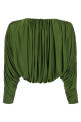 Short top with ripples Green