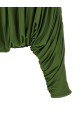 Short top with ripples Green