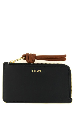 KNOT detail card holder Black
