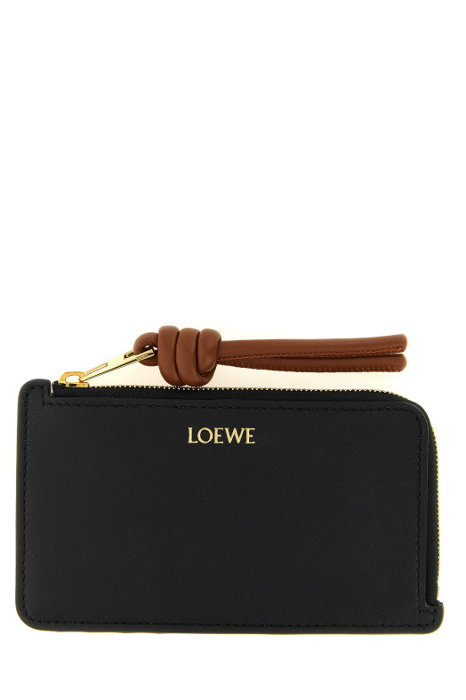 KNOT detail card holder Black