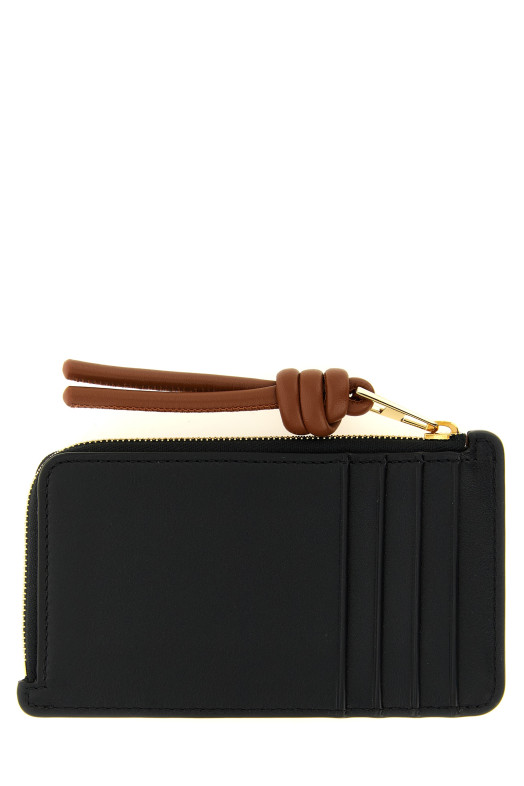 KNOT detail card holder Black