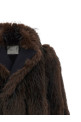 Jacket with fur inserts Brown