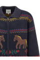 Кардиган «Isles» с интарсией, синий FOFW26SW045150043