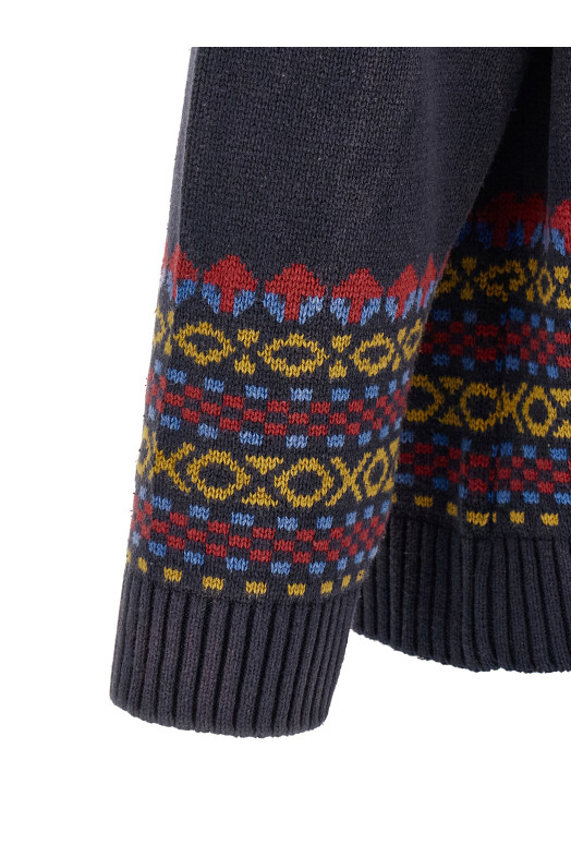 Кардиган «Isles» с интарсией, синий FOFW26SW045150043