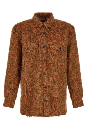 Сорочка оранжевого кольору з нерівною бахромою DRIES VAN NOTEN  2620207094077701