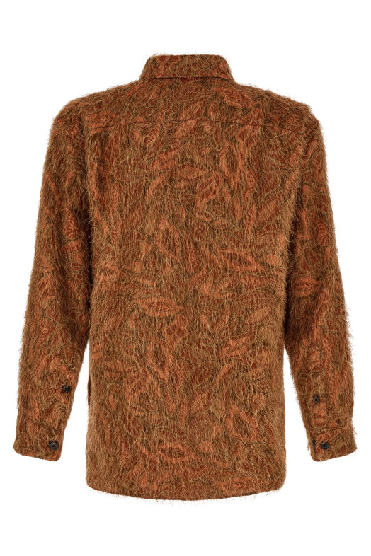 Сорочка оранжевого кольору з нерівною бахромою DRIES VAN NOTEN  2620207094077701