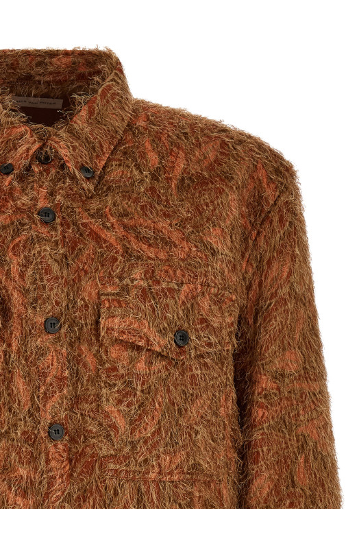 Сорочка оранжевого кольору з нерівною бахромою DRIES VAN NOTEN  2620207094077701
