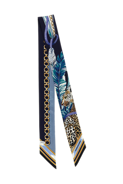 Bandeau 'Felini' print Blue