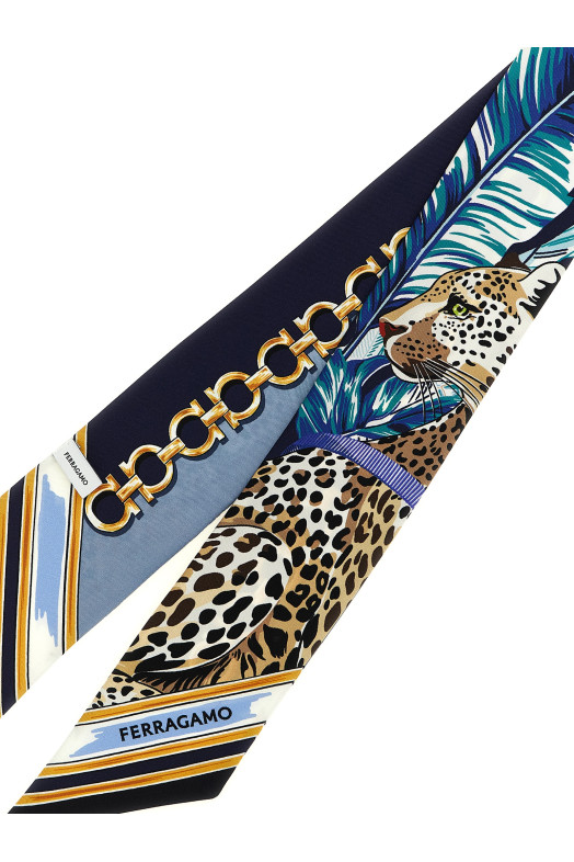 Bandeau 'Felini' print Blue