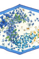 'Primavera' print diamond scarf BLUE
