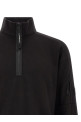 'Diagonal Raised Fleece ' sweatshirt and Lens detail Black