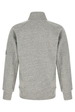 'Diagonal Raised Fleece ' sweatshirt and Lens detail Gray