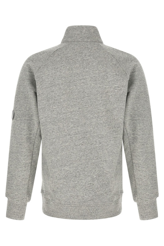 'Diagonal Raised Fleece ' sweatshirt and Lens detail Gray