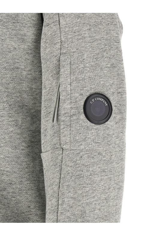 'Diagonal Raised Fleece ' sweatshirt and Lens detail Gray