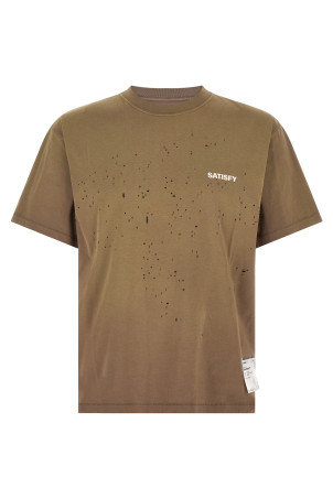 Openwork T-shirt Brown