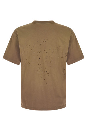 Openwork T-shirt Brown
