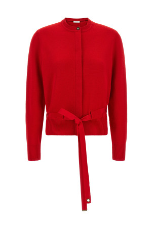 Кардиган з поясом, червоний FERRAGAMO 796166NEWRED