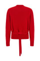 Belted cardigan Red