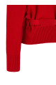 Belted cardigan Red