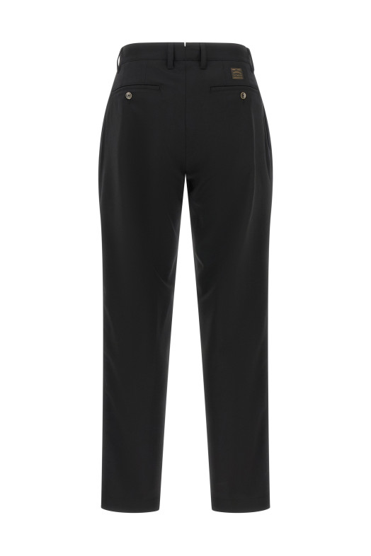 Брюки со складками, черные 10S40340612990