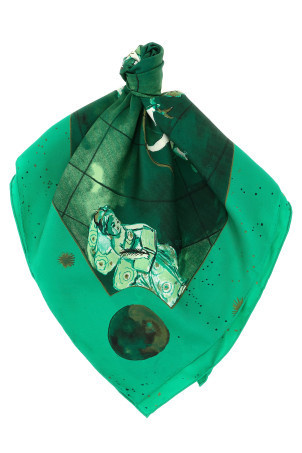'Zodiac Flag' scarf Green
