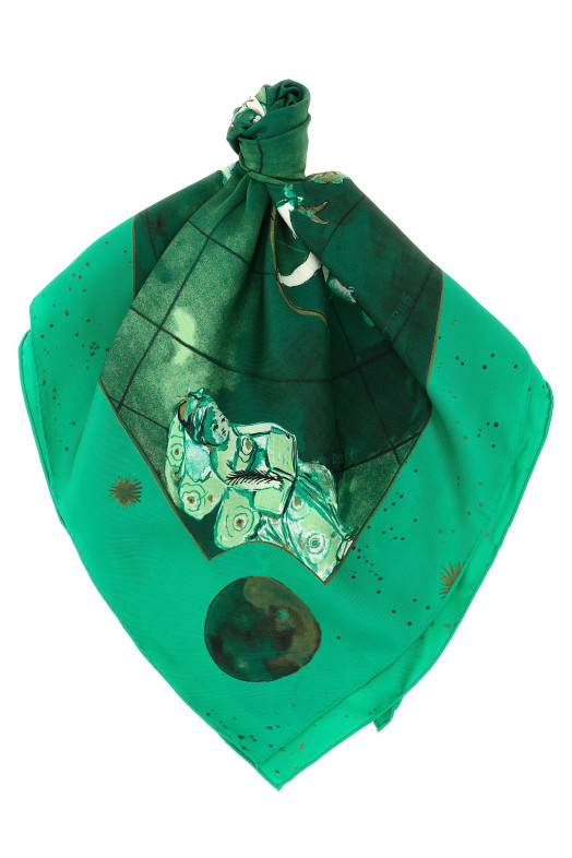 'Zodiac Flag' scarf Green