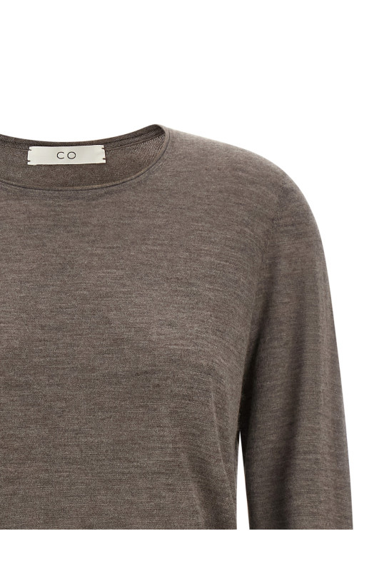 Sweater with rolled neckline Brown