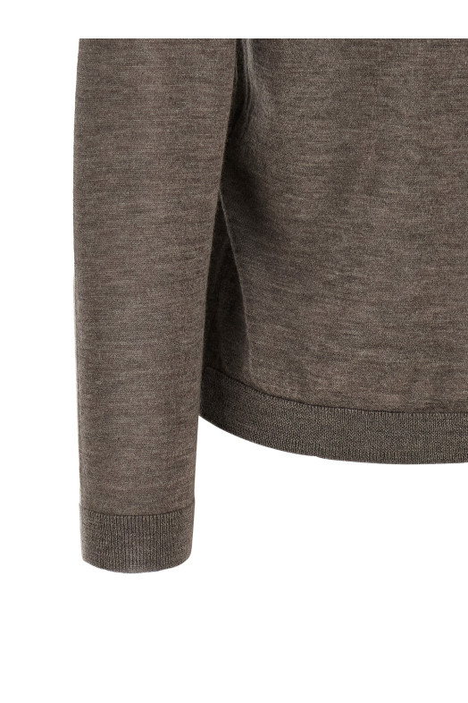 Sweater with rolled neckline Brown