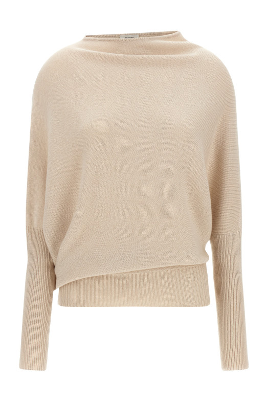 Asymmetrical mesh Beige