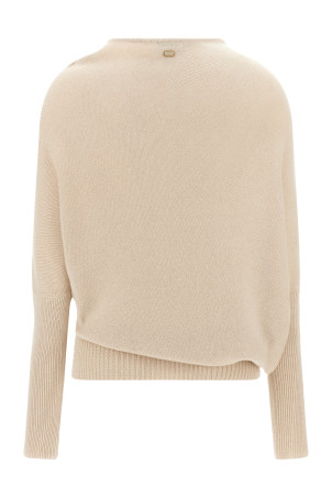 Asymmetrical mesh Beige