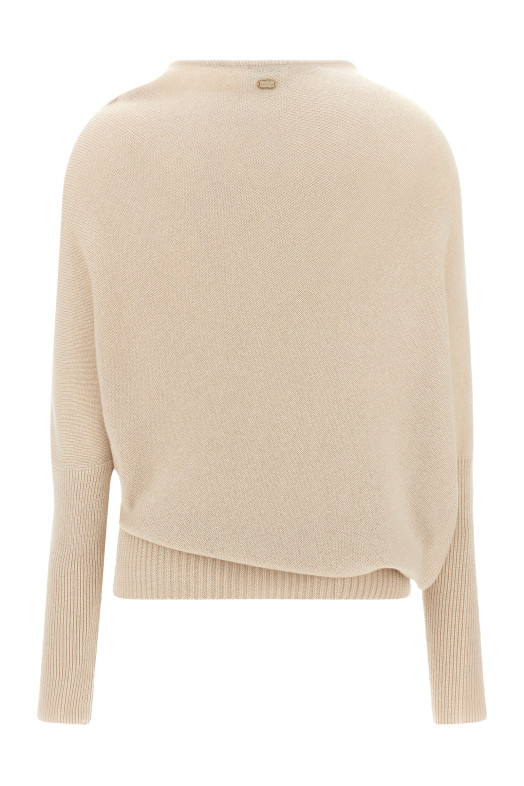 Asymmetrical mesh Beige