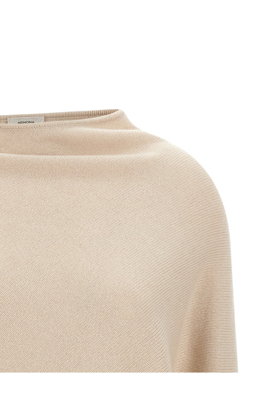 Asymmetrical mesh Beige