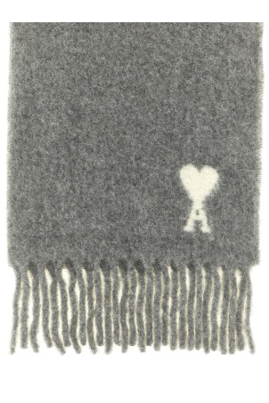 ADC logo scarf and fringes Gray