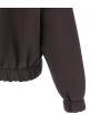 Removable Flower application sweatshirt Brown