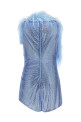 Dress with removable crystals and feathers BLUE