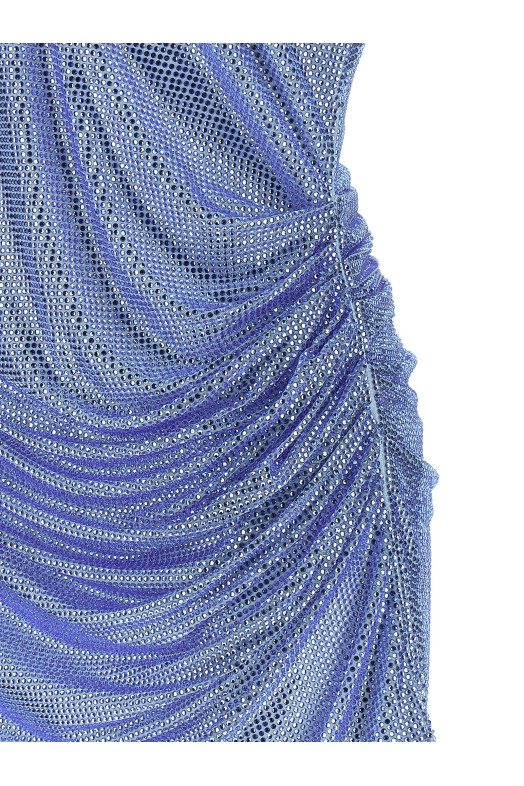 Dress with removable crystals and feathers BLUE