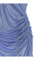 Dress with removable crystals and feathers BLUE