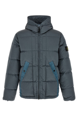 Пуховик с эффектом «помятости», серый STONE ISLAND L2S154100019S0019V0049