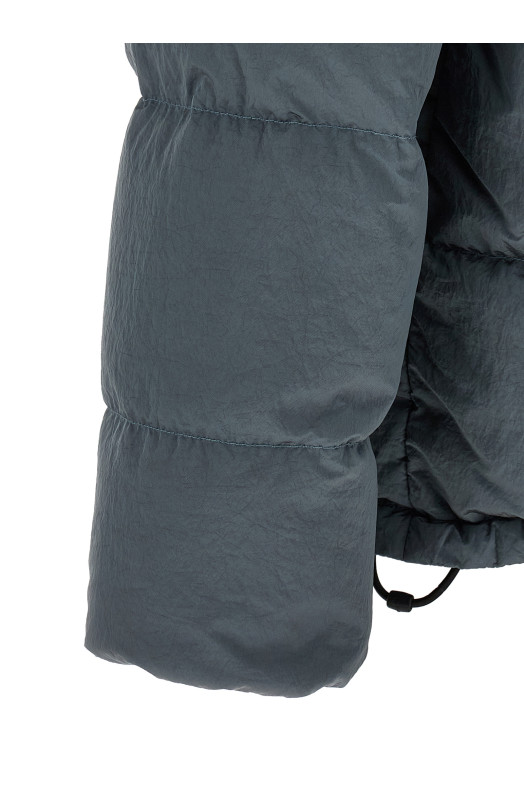 Crumpled effect down jacket Gray
