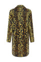 Animalier jacquard wool coat Multicolor