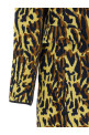 Animalier jacquard wool coat Multicolor